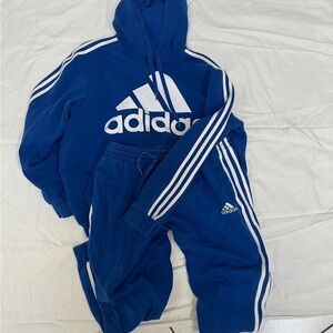 Adidas Hoodie and pants included color blue